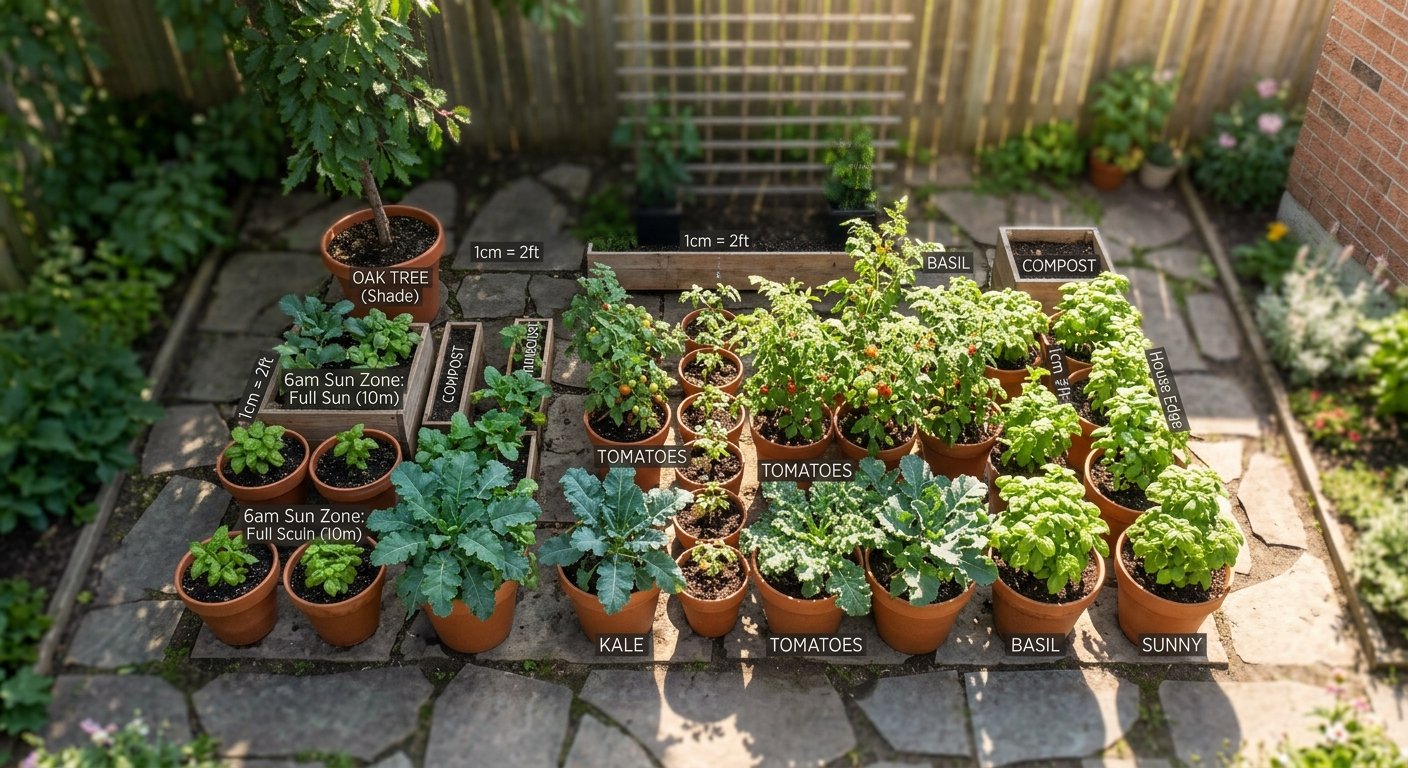 garden sunlight mapping guide