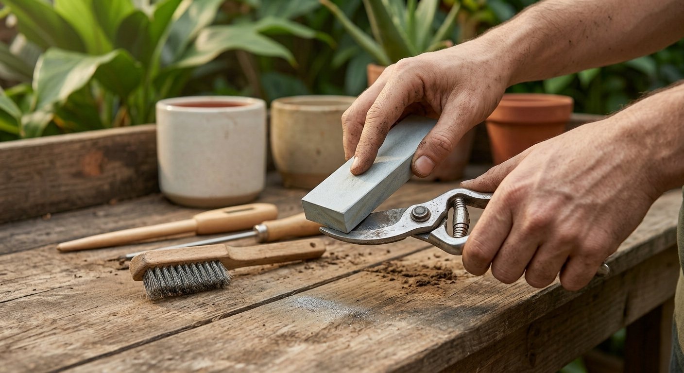 gardening tool cleaning and maintenance