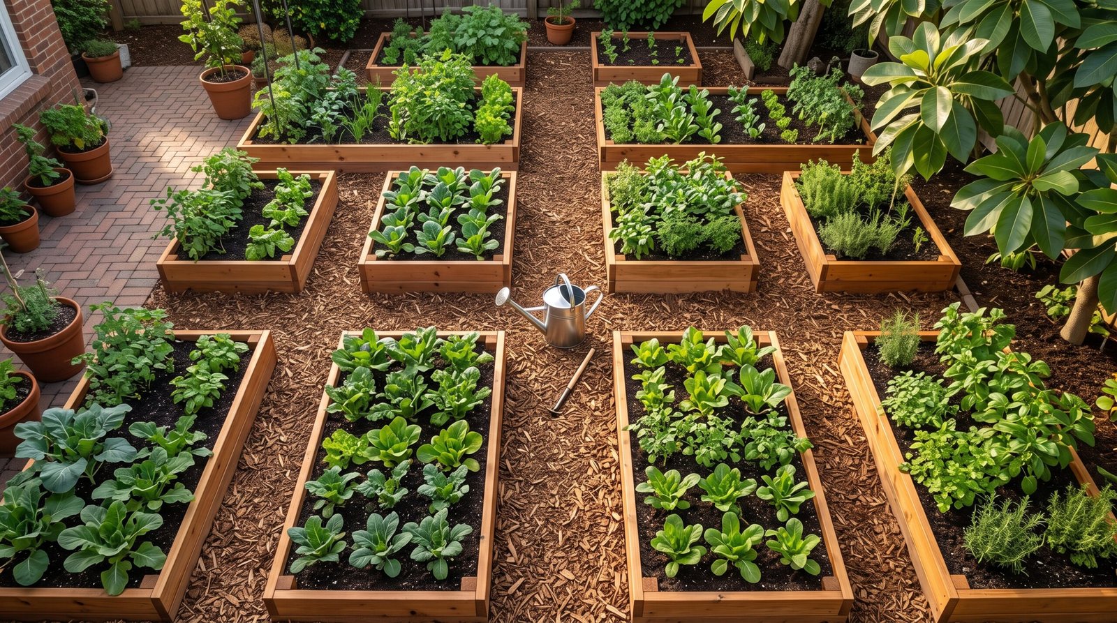 raised bed garden layout