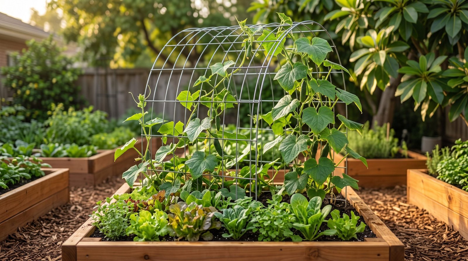 raised bed garden layout