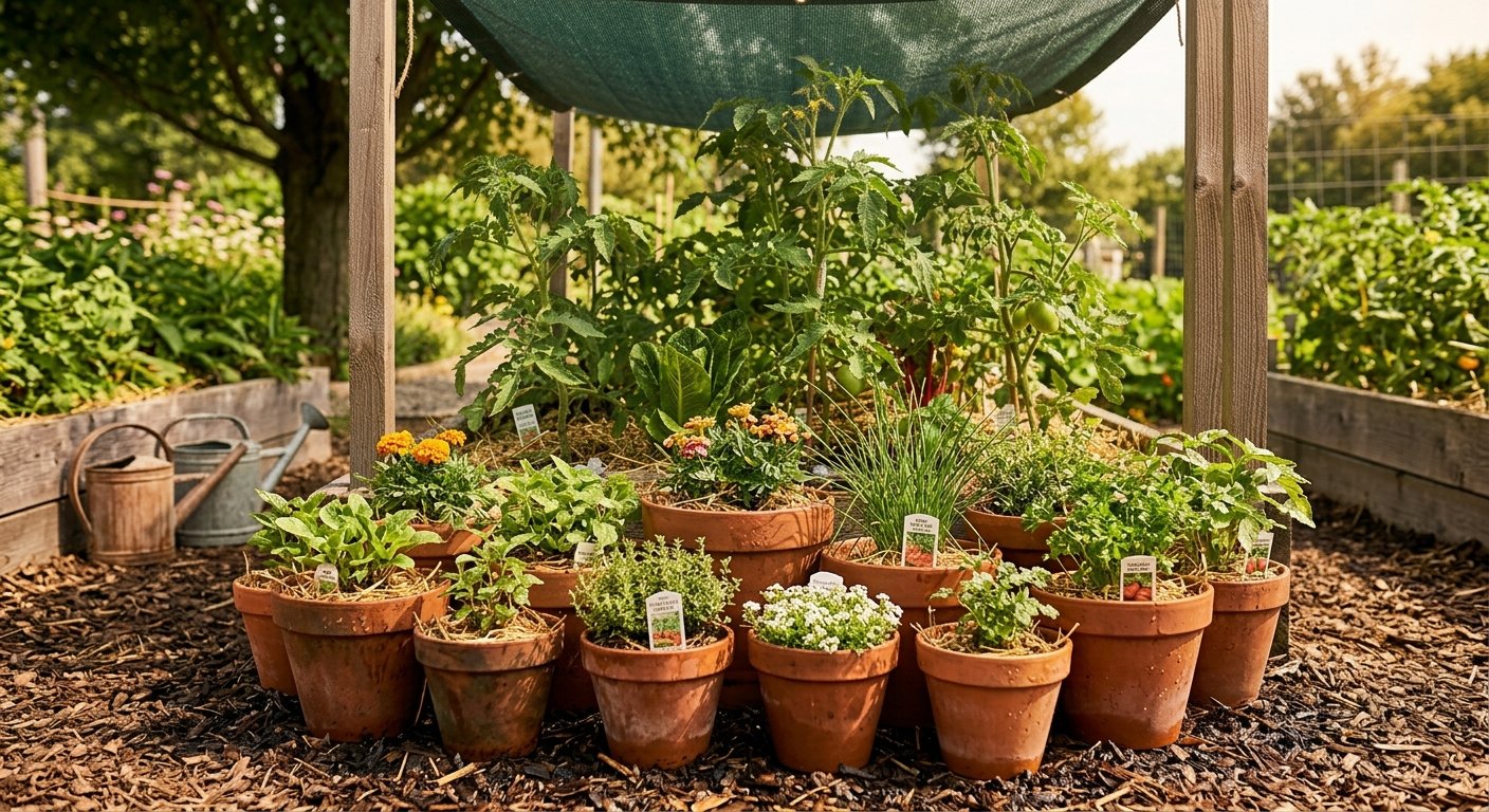 summer garden heat stress protection tips