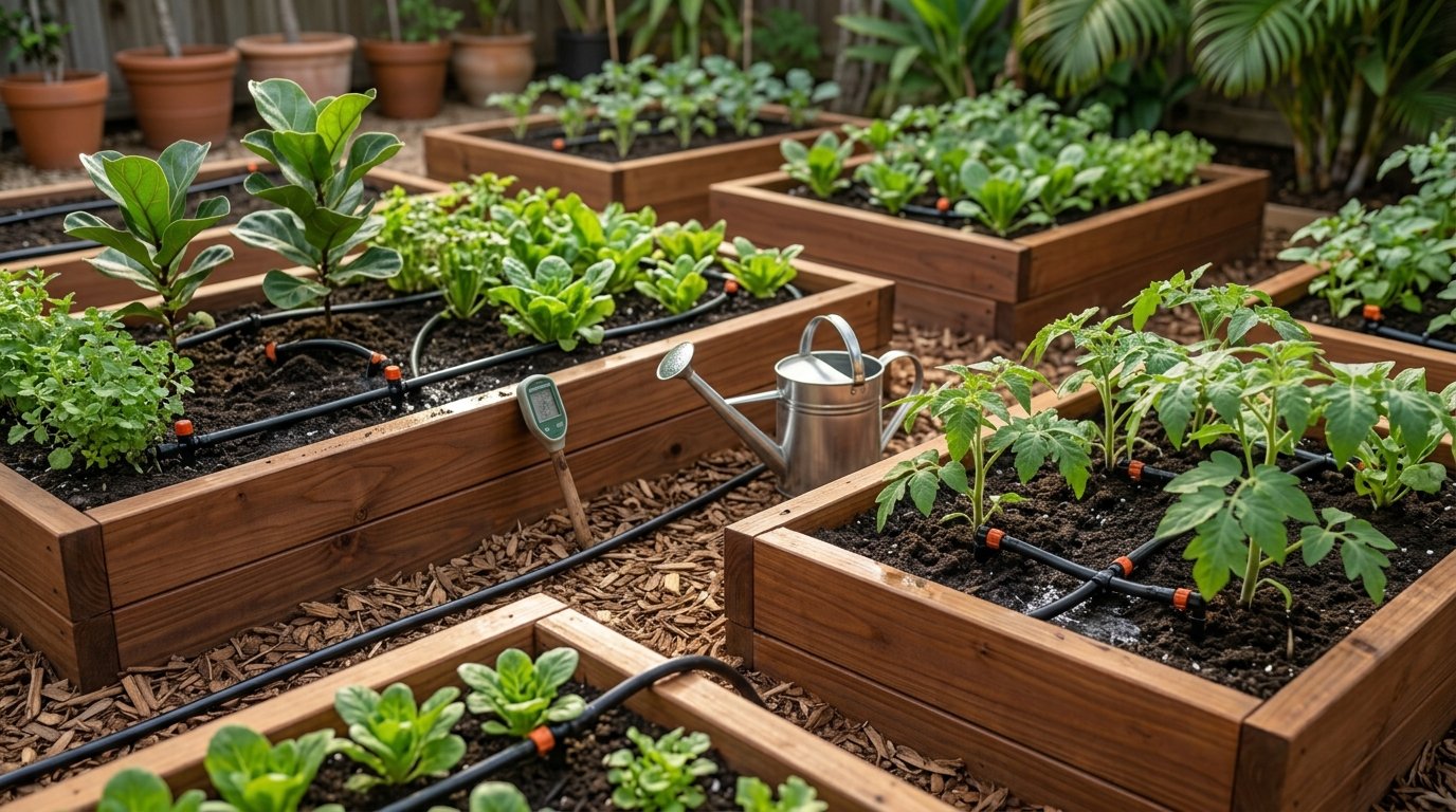 DIY drip irrigation setup home garden
