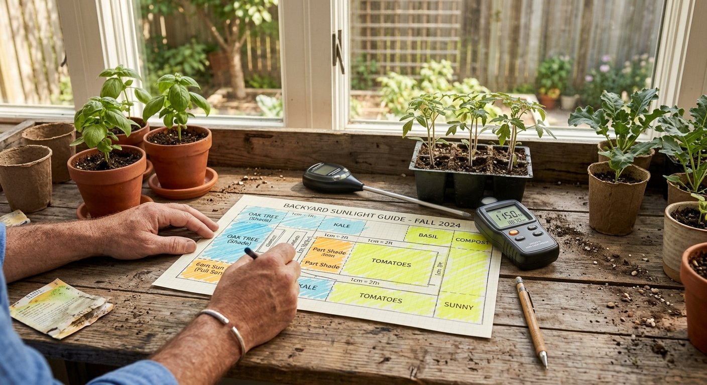garden sunlight mapping guide