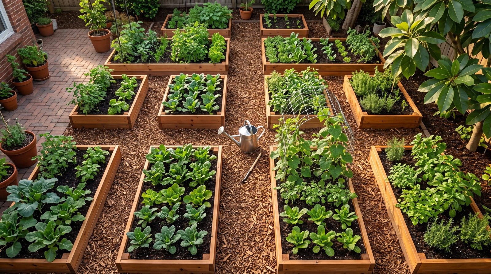 raised bed garden layout